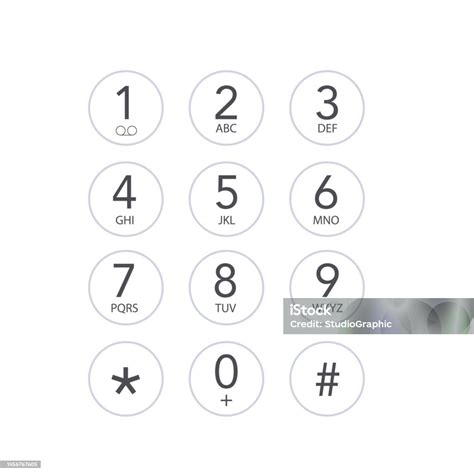 Smartphone Dial Keypad Design Keyboard Template In Touchscreen Device ...