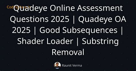 Quadeye Online Assessment Questions 2025 | Quadeye OA 2025 | Good ...