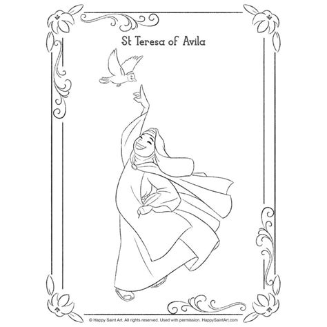 Saint Teresa Of Avila Coloring Page