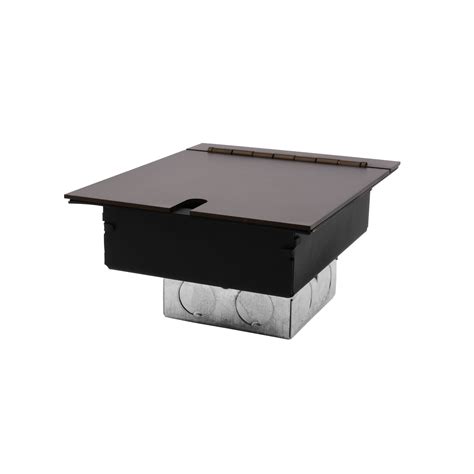 Horizon Square Recessed Floor Box Single Antique Bronze | Mr Resistor ...