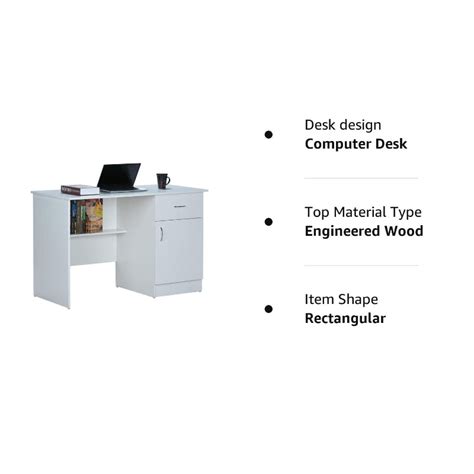 DeckUp Hermes Engineered Wood Study & Computer Table and Office Desk