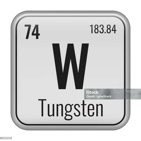 Tungsten Symbol Chemical Element Of The Periodic Table Vector Illustration Isolated On White ...