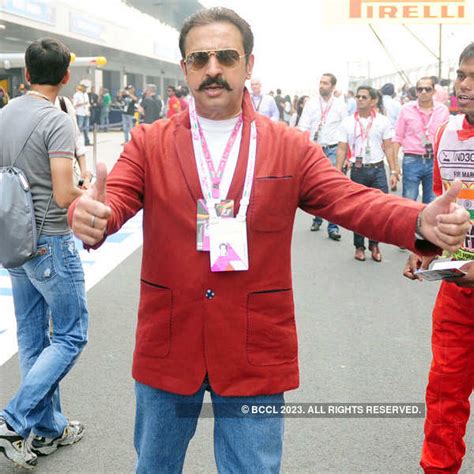 Bollywood actor Gulshan Grover during the final race of Indian Grand ...