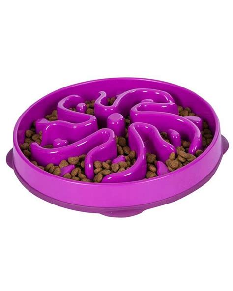 Fun Feeder Mini Slow Feed Dog Bowl Purple, Outward Hound pet product ...