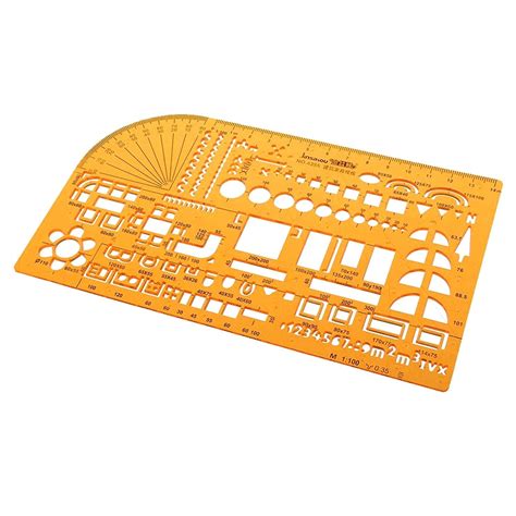ZOZOSEP Flexible Clear Ruler Drawing Draft Template for Building ...