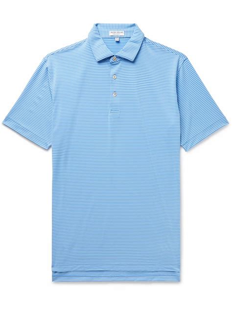 Peter Millar - Hales Performance Striped Tech-Jersey Golf Polo Shirt ...