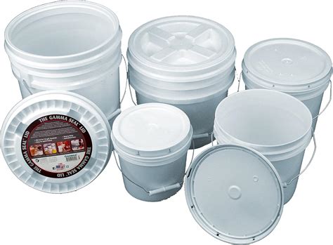 Buy 5 Piece Bucket Kit: One 5-Gallon and One 3.5-Gallon Bucket with ...