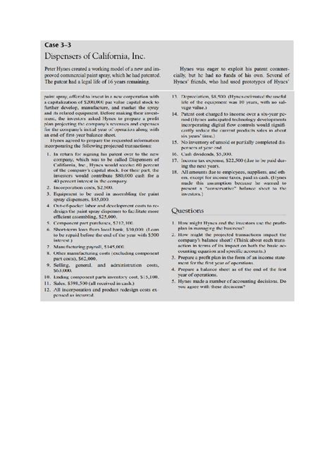 Dispensers Case Study: Key Insights and Analysis - Studocu