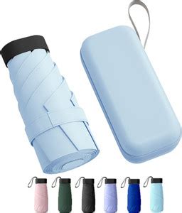 Dexter Travel Mini UV Protection Umbrella with Case, Manual Open 6 Ribs ...