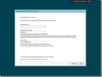 Windows Server 2012 Essentials Deployment Stages