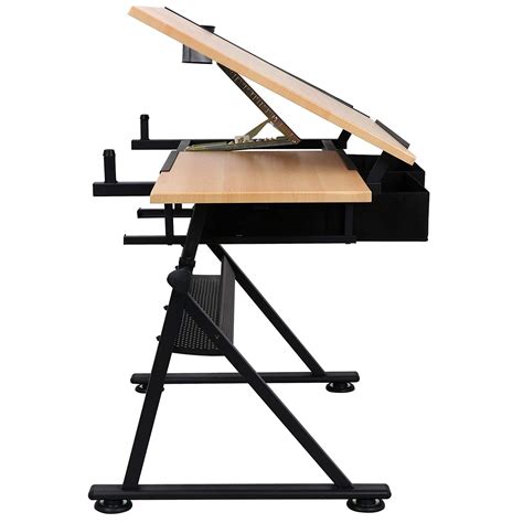 ZENY MDF Adjustable Height Drafting Desk Drawing India | Ubuy
