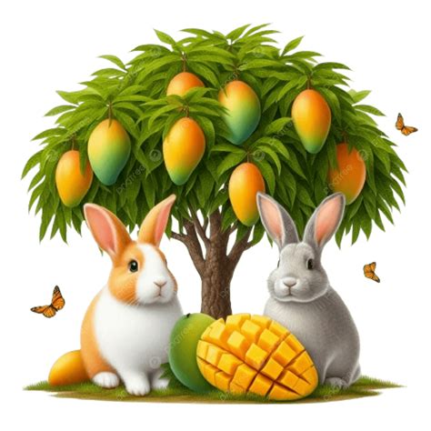 Can Rabbits Eat Mango, Fruit, Bunny, Cute PNG Transparent Image and ...