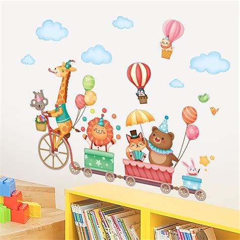 ZUNHOHU Removable Animal Wall Decals for Kids' Room Decor India | Ubuy