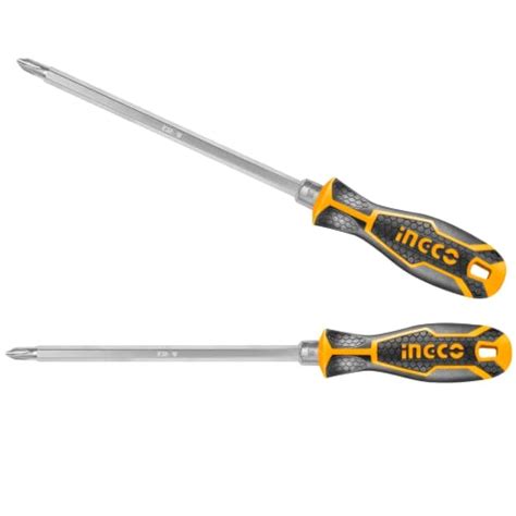 Ingco 2 IN 1 Screwdriver Set, CR-V | 6.35X160MM, PH2+SL6, Screwdriver ...
