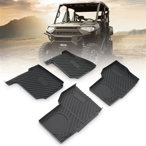 Polaris Ranger Crew XP 1000 Floor Mats by Kemimoto - B0107-02101BK