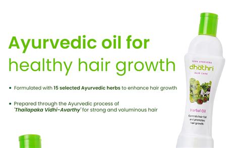 Buy Dhathri Hair Care Herbal Oil, Ayurvedic Oil for Hair Growth ...