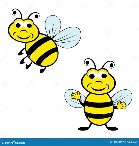 Bumble Bee Cartoon stock vector. Illustration of ecology - 186780557