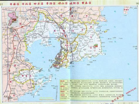 青岛市辖区地图-最新青岛市辖区地图下载-江西地图网