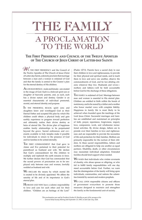 The Family: A Proclamation to the World