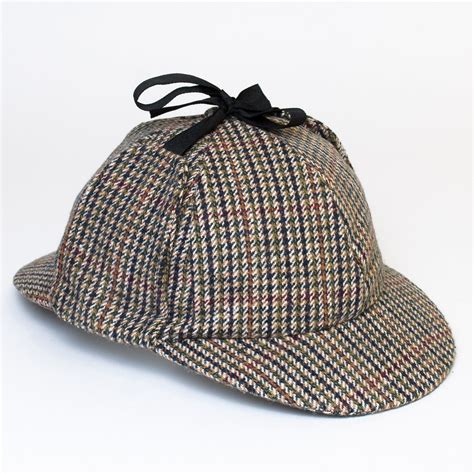 Wool Blend Sherlock Holmes Style Hat with Black Ribbon