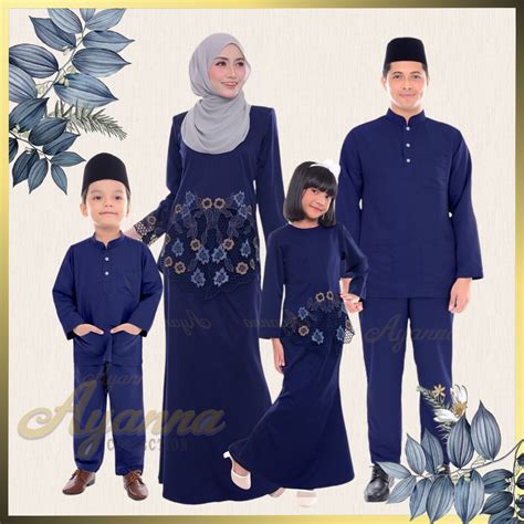 RAYA 2025 | BAJU RAYA SEDONDON NAVY BLUE / DARK BLUE / BIRU GELAP (PLUS ...