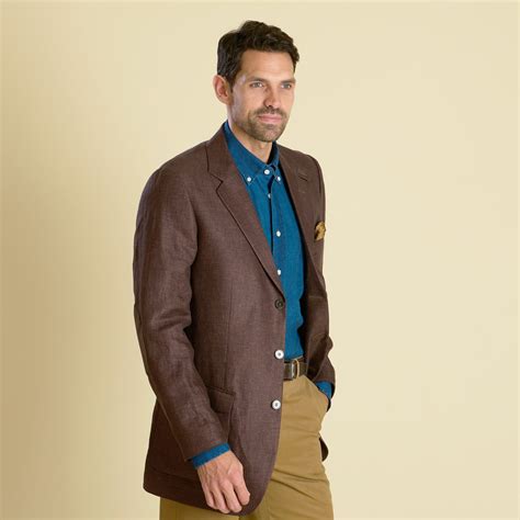 Brown Morton II Linen Safari Jacket | Men's Country Clothing | Cordings US