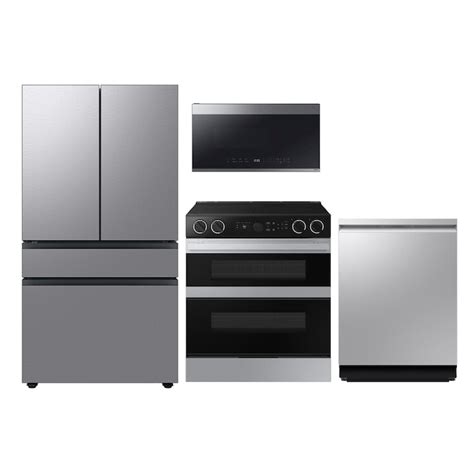 Shop Samsung Bespoke French Door 4-Piece Kitchen Suite with Electric ...