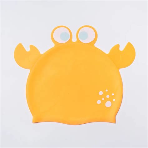 SUNNYLiFE Shaped Swimming Cap Sonny The Sea Creature Neon Orange ...