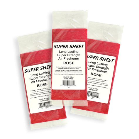 Jenray Super Sheet Small (7.5"x3.75") Under Seat Car Air Freshener, 3 ...