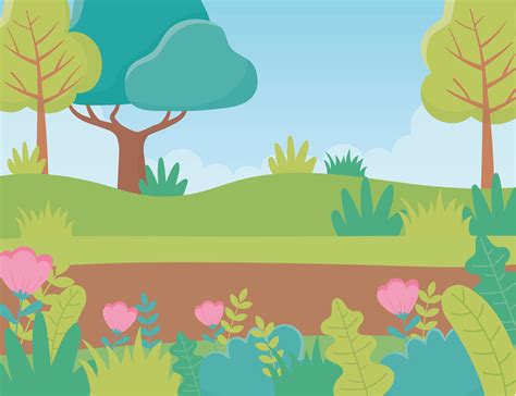 Cartoon Landscape Vector 的图像结果