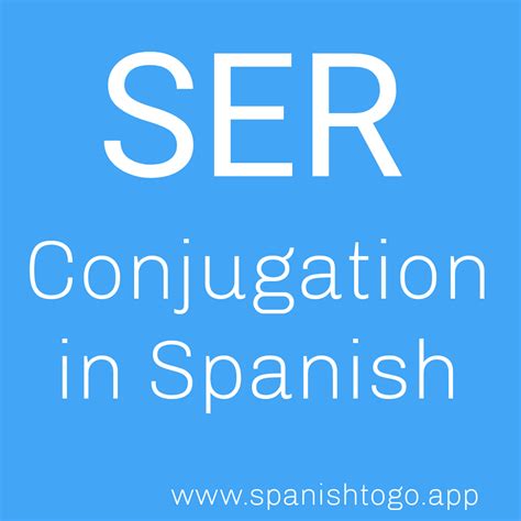 ⭐Ser Conjugation in Spanish (Indicative, Subjunctive, Imperative ...
