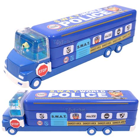 SWAT World Police Bus Theme Pencil Box– Birthday Return Gift for Kids ...