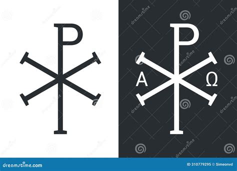 Monogramma Christi. Monogram Of Jesus Christ (Christogram). Christian Chi Rho Symbol Vector ...
