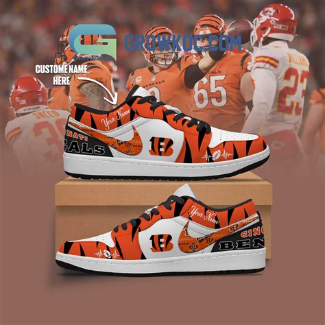 Cincinnati Bengals NFL Personalized Air Jordan 1 Shoes - Growkoc