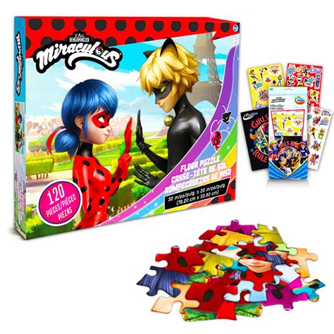 Miraculous Ladybug 120 Pc Floor Puzzle - Bundle with Miraculous Ladybug ...