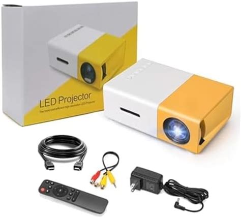 Pro Mini Portable LED Projector with Multiple Interfaces Like AV, Audio ...
