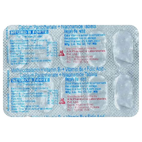 NEURO-B FORTE 1500MCG - Strip of 10 Tablets : Amazon.in: Health ...
