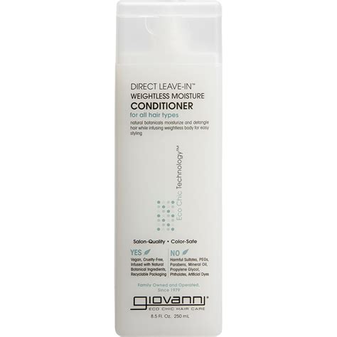 DIRECT LEAVE-IN™ WEIGHTLESS MOISTURE CONDITIONER - Giovanni Cosmetics