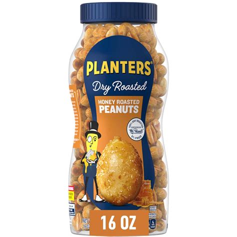 Amazon.com : PLANTERS Honey Roasted Peanuts, Dry Roasted Peanuts, Party ...