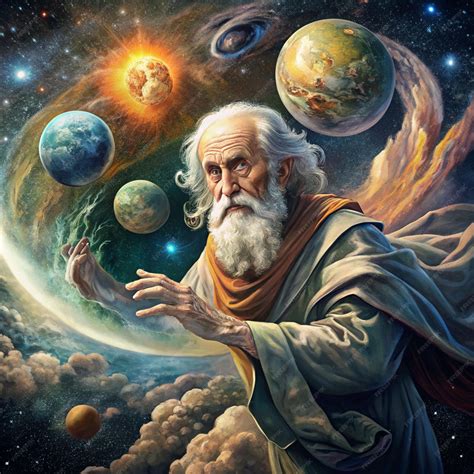 Premium Photo | God creating the universe