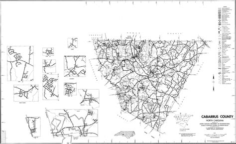 1990 Road Map of Cabarrus County, North Carolina