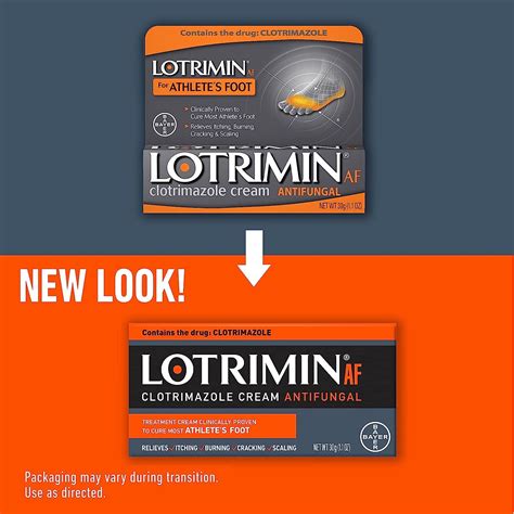 Lotrimin AF Cream 1% Antifungal Treatment for Athlete's Foot, Jock Itch ...