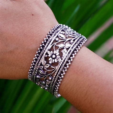 German Silver Petal Grace Adjustable Bracelet – Culturati