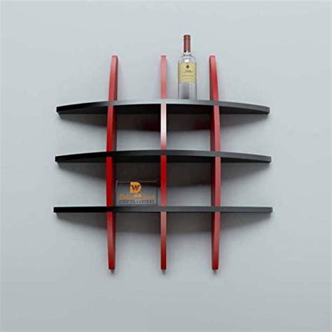 Woodsy Wooden Wall Shelf Wooden Wall Shelf (Number of Shelves - 9, Red ...