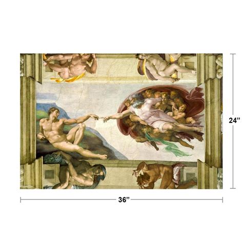 Adam And God Painting