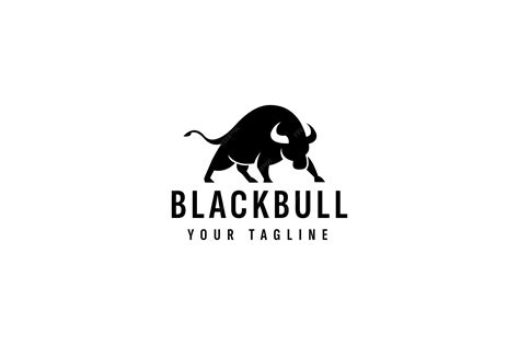 Premium Vector | Black bull logo vector icon illustration