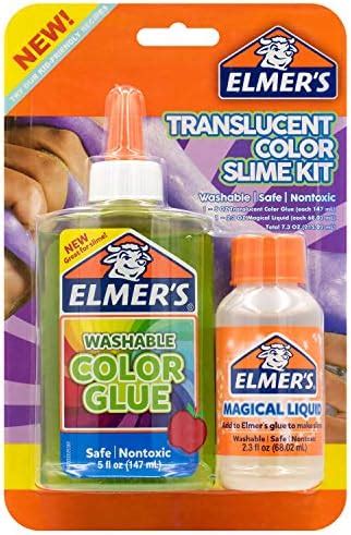Elmer's Translucent Color Slime Making Kit with Green Washable Glue ...