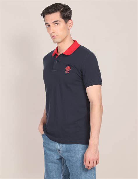 Men Navy Pique Solid Polo Shirt – U.S. Polo Assn. India