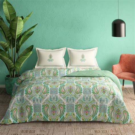 Buy PORTICO Facets Cotton 4Pcs Printed Double Bed-In-A-Bag Set from ...