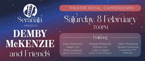 Demby McKenzie & Friends, Camperdown Theatre Royal, 8 February 2025 ...